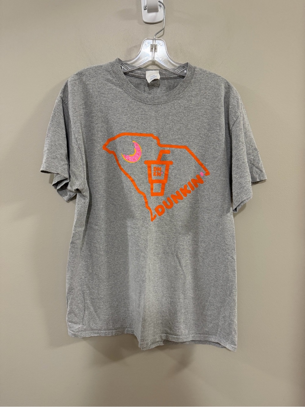 Unisex Port & Co. South Carolina State Dunkin' Donuts Graphic Tee.  Size L